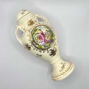 Vintage Japanese Hand painted Floral Porcelain Urn Vase